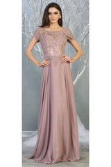 Short Sleeve Mother Of The Bride Dress