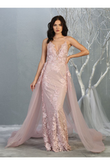 Unique Prom Queen Evening Gown - MAUVE / 4