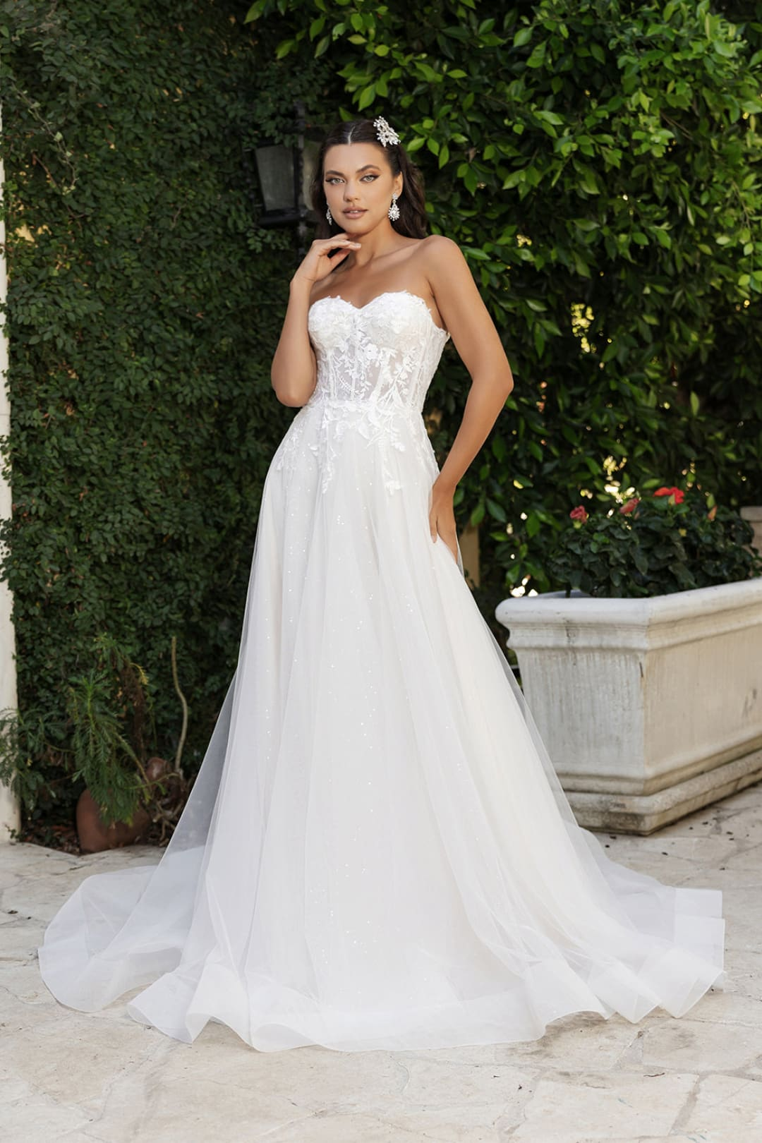 Wedding Dress Detachable Long Sleeves Gown By Royal Queen RQ8168 - Dress