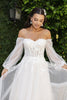 Wedding Dress Detachable Long Sleeves Gown By Royal Queen RQ8168 - Dress