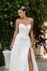 Wedding Dress Strapless High Split A-Line Gown By May Queen MQ2144 - Dress