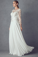 **Enchanting Embroidered Lace Wedding Dress: A Bridal Masterpiece**