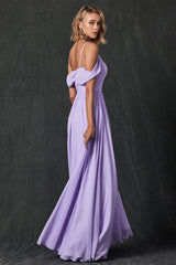 Everlasting Elegance: Flutter Sleeve Formal Bridesmaid Dress for a Timeless Allure