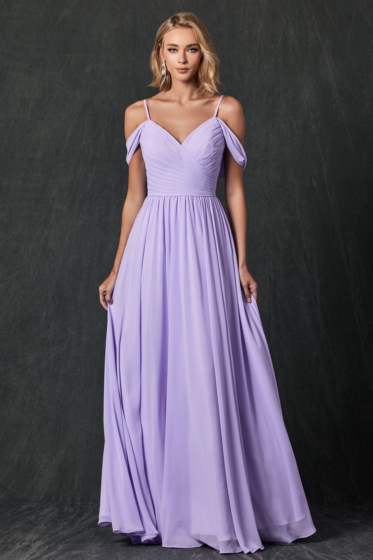 Everlasting Elegance: Flutter Sleeve Formal Bridesmaid Dress for a Timeless Allure