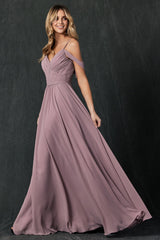 Everlasting Elegance: Flutter Sleeve Formal Bridesmaid Dress for a Timeless Allure