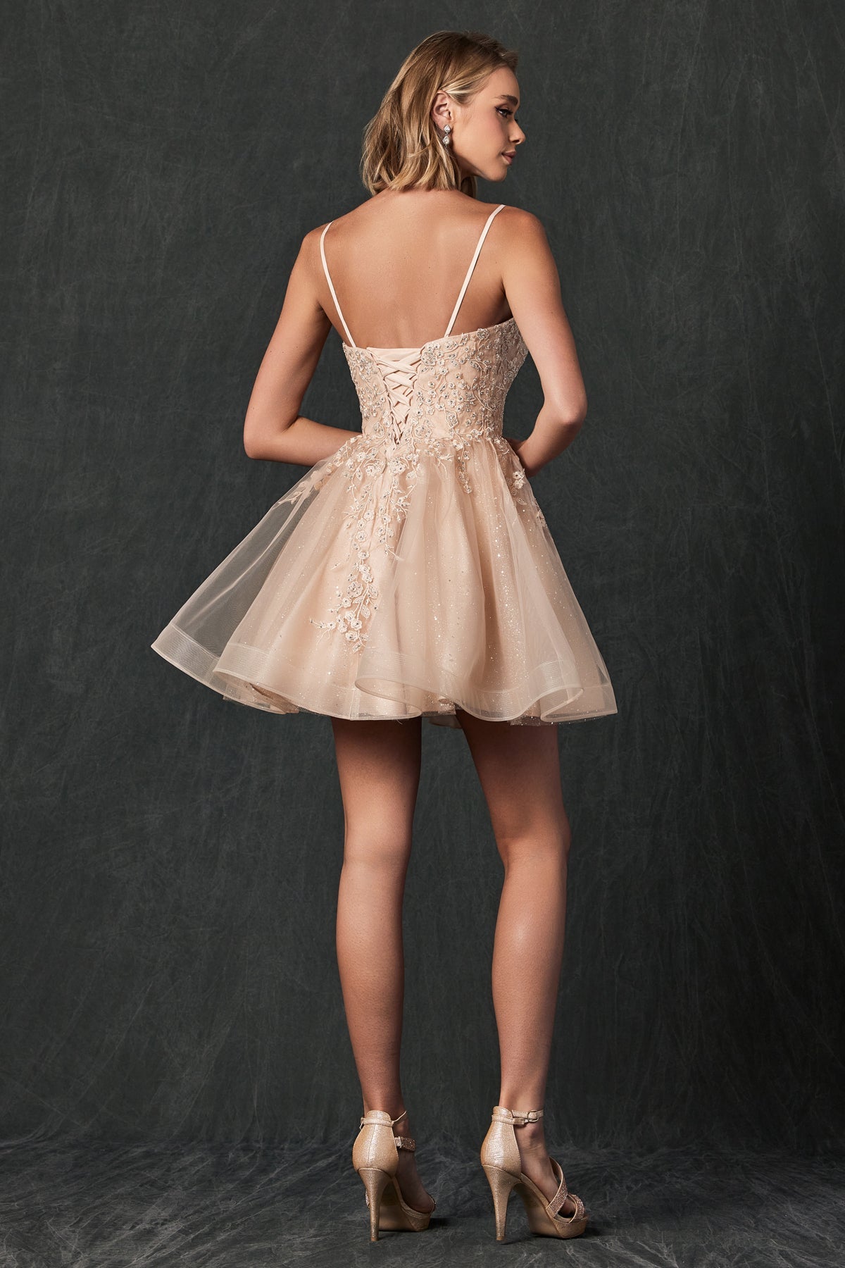 Radiant Rose Shimmering Glitter Homecoming Dress: Sparkle & Elegance for Unforgettable Nights