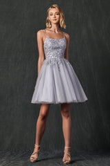 Divine Rose Floral Applique Babydoll Dress: A Feminine Masterpiece for Every Occasion