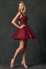 **Enchanted Evenings Embroidered Stone Bodice Babydoll Dress: A Flirty and Flattering Statement**