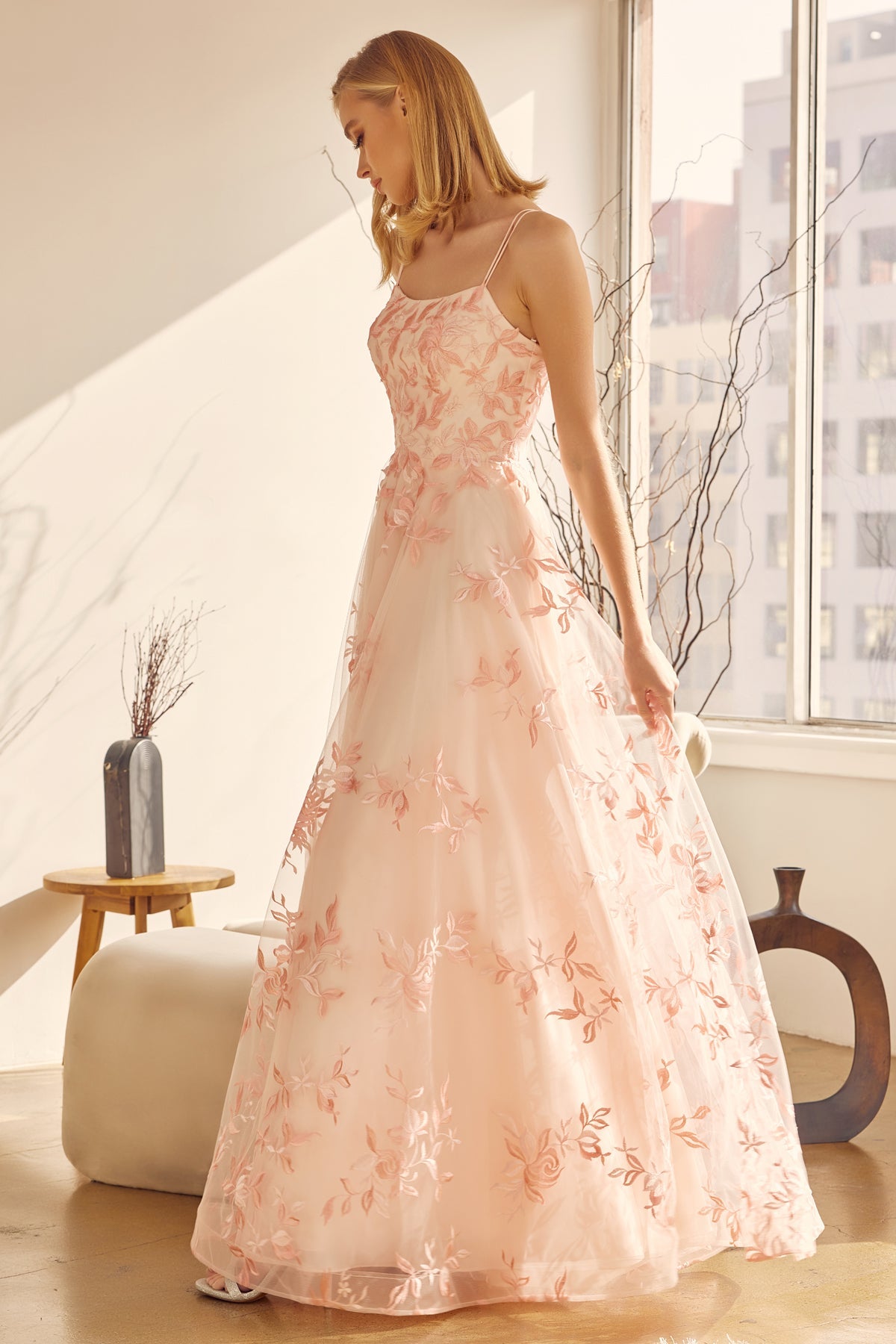 **Embrace Timeless Elegance: The Bridal Emporium's Embroidered Lace A-Line Gown**