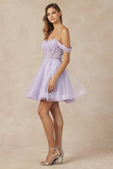 Shimmering Homecoming Magic: Enchanted Evenings' Captivating Glitter Tulle Dress