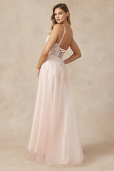 **Ethereal Elegance: Flower Embroidered Tulle Glitter Skirt with Alluring Slit**