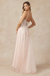 Enchanting Floral Embroidered Tulle Glitter Skirt with Captivating Slit