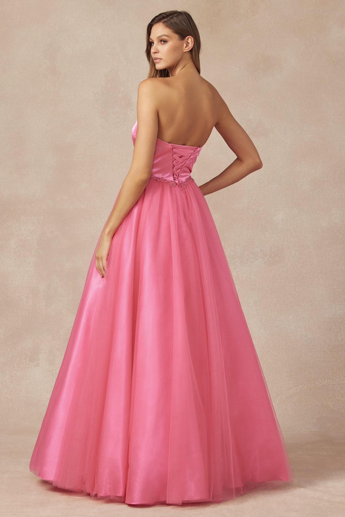 Divine Elegance: Shimmering Beaded Belt A-Line Gown for Unforgettable Occasions