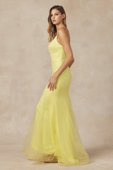 Shimmering Nights: Enchanting Glitter Mesh Evening Gown for Unforgettable Occasions