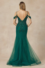 **Enchanted Evenings: Ethereal Mesh Gown for Unforgettable Occasions**