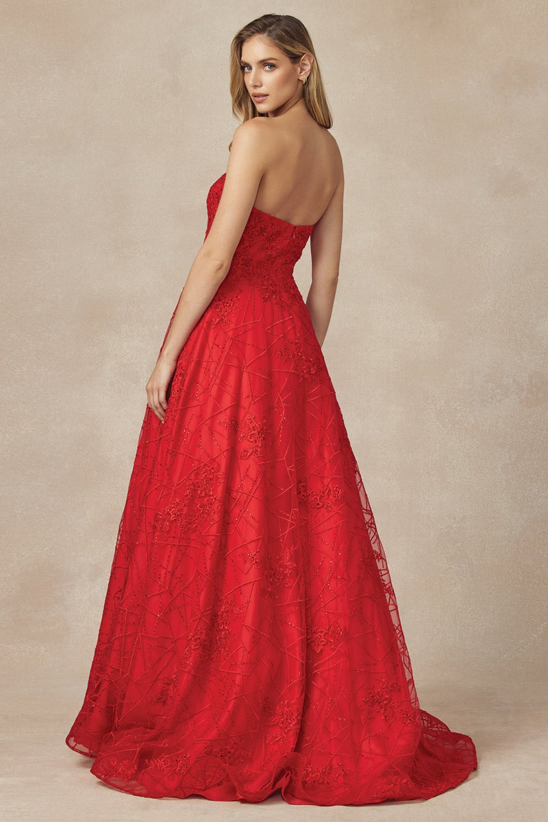 Indulge in Everlasting Elegance: Embroidered Lace Ballgown for Unforgettable Occasions