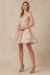 **Luxe Label's Golden Embrace: An Ethereal Dress for Special Moments**