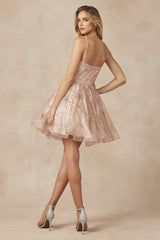 **Luxe Label's Golden Embrace: An Ethereal Dress for Special Moments**