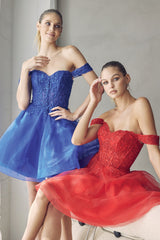 Ever After's Shimmering Glitter Tulle A-Line Homecoming Dress: A Starry Night