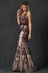 Everlasting Glamour: Shimmering Sequined Mermaid Gown for Unforgettable Occasions
