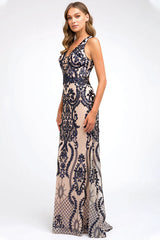 Everlasting Glamour: Shimmering Sequined Mermaid Gown for Unforgettable Occasions