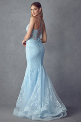 Ethereal Elegance: Luxurious Lace Embellished Mermaid Dress for Unforgettable Occasions