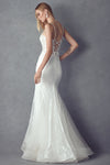 Enchanting Threads Embellished Lace Mermaid Dress: A Vision of Elegance for Special Occasions