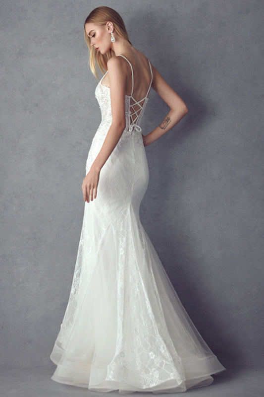 Ethereal Elegance: Luxurious Lace Embellished Mermaid Dress for Unforgettable Occasions