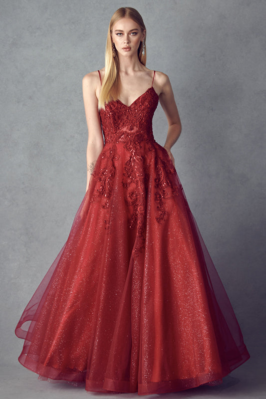 Enchanting Embroidered Open Back Ballgown for Unforgettable Occasions