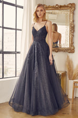 Enchanting Embroidered Open Back Ballgown for Unforgettable Occasions