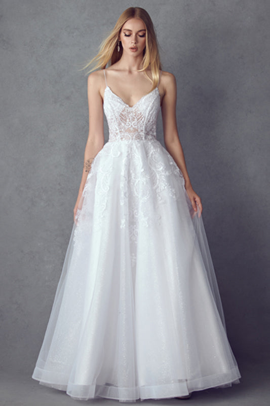 Enchanting Embroidered Open Back Ballgown for Unforgettable Occasions