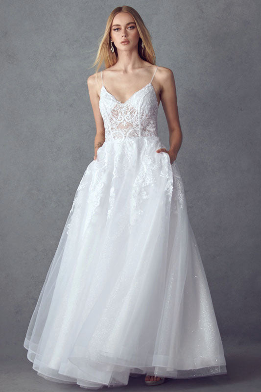 Enchanting Embroidered Open Back Ballgown for Unforgettable Occasions