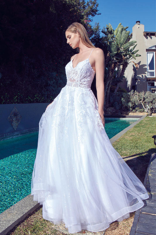 Divine Elegance Embroidered Ballgown: Grace and Allure for Special Occasions