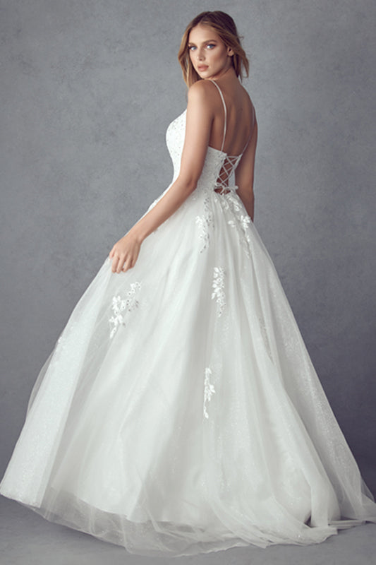 Enchanting Elegance: Ethereal Floral AppliquÃ© Prom Ball Gown for Unforgettable Occasions