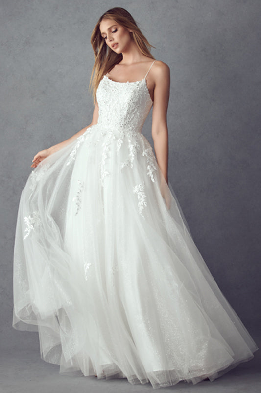 Enchanted Floral AppliquÃ© Tulle Prom Ballgown: Ethereal Beauty for Your Special Day