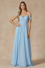 Everlasting Elegance: Flutter Sleeve Formal Bridesmaid Dress for a Timeless Allure