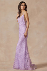 **Enchanting Embroidered Lace Prom Dress: Shimmering Elegance for Your Special Night**