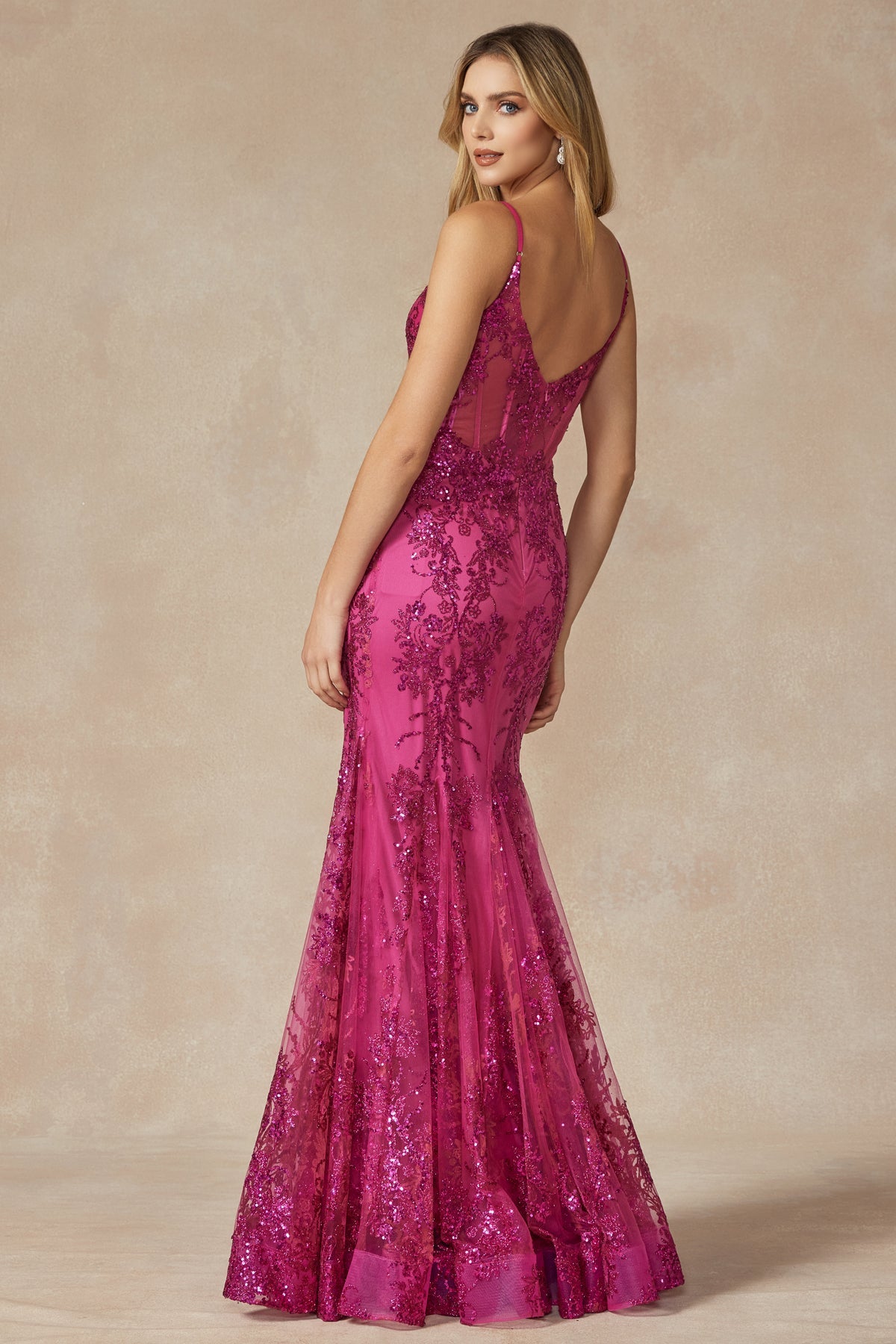 Enchanted Mermaid Gown: Shimmering Sequins, Ethereal Elegance