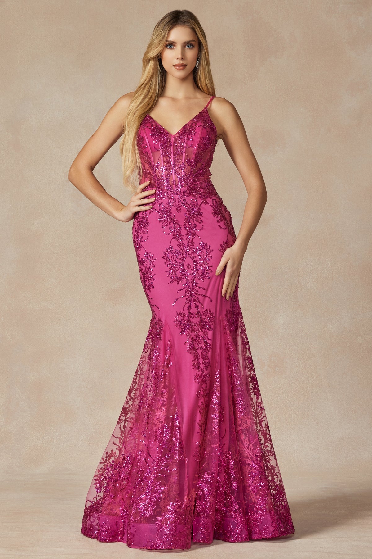 Enchanted Mermaid Gown: Shimmering Sequins, Ethereal Elegance