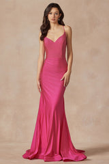 **Ethereal Shimmer: Stone-Accented Mermaid Evening Gown**