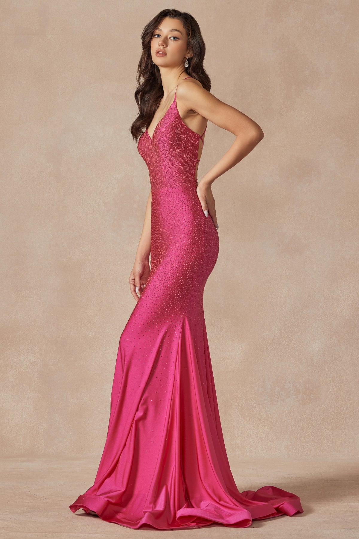 Everlasting's Shimmering Stone Mermaid Evening Gown: A Vision of Ethereal Beauty
