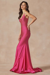 **Shimmering Elegance: Enchanting Stone-Accented Mermaid Evening Gown**