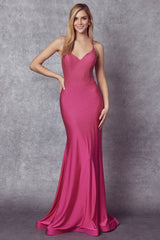 **Ethereal Shimmer: Stone-Accented Mermaid Evening Gown**