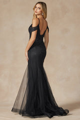 Enchanting Mesh Gown: Allure Couture's Ethereal Elegance for Every Occasion