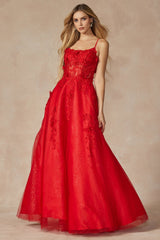 **Enchanting Flower Corset Bodice: A-Line Prom Gown for Unforgettable Occasions**