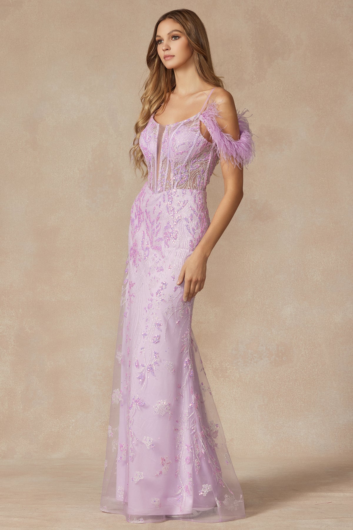 **Enchanting Evening: Shimmering Glitter Gown for Unforgettable Occasions**