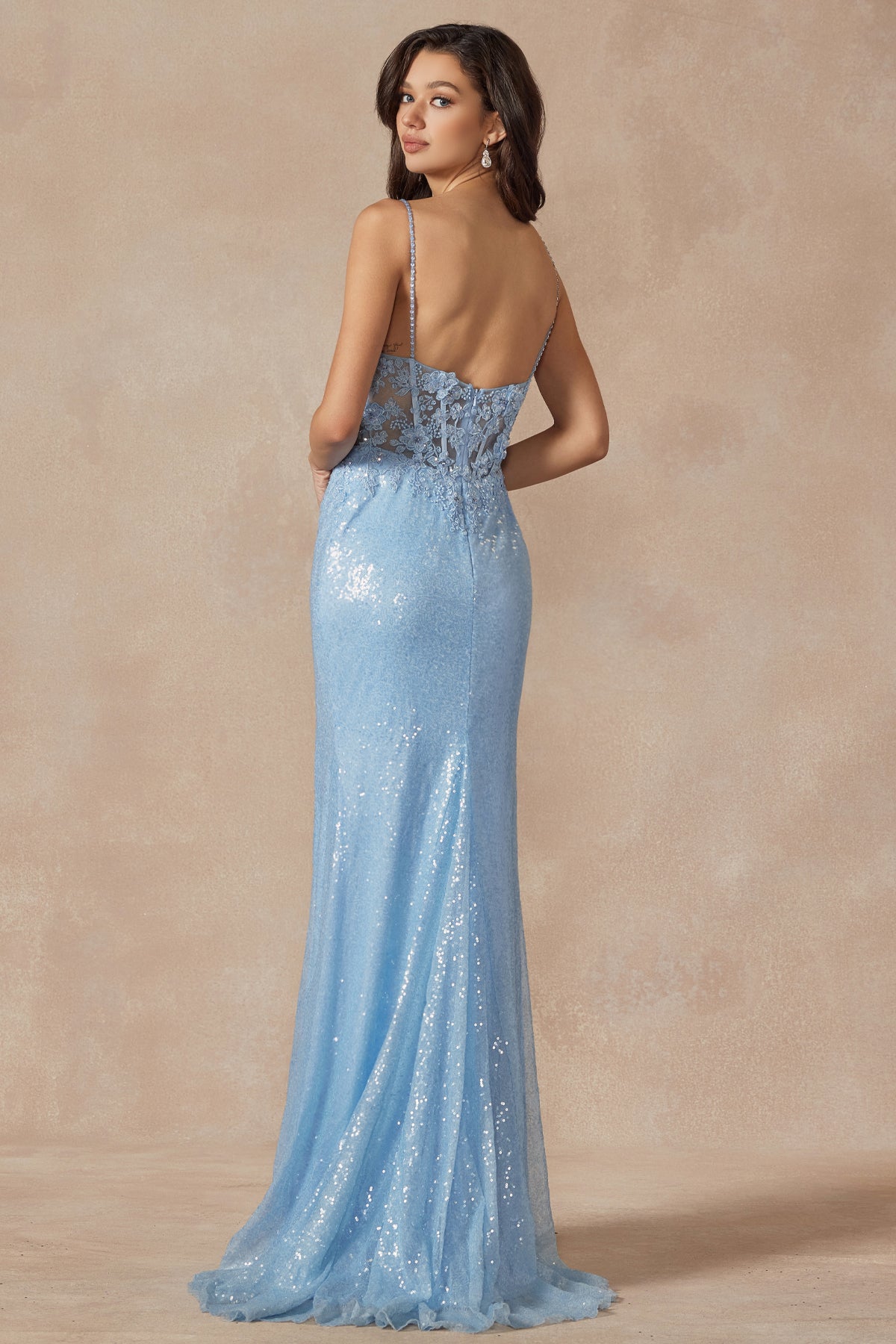 **Enchanting Sequined Prom Gown for Unforgettable Occasions**