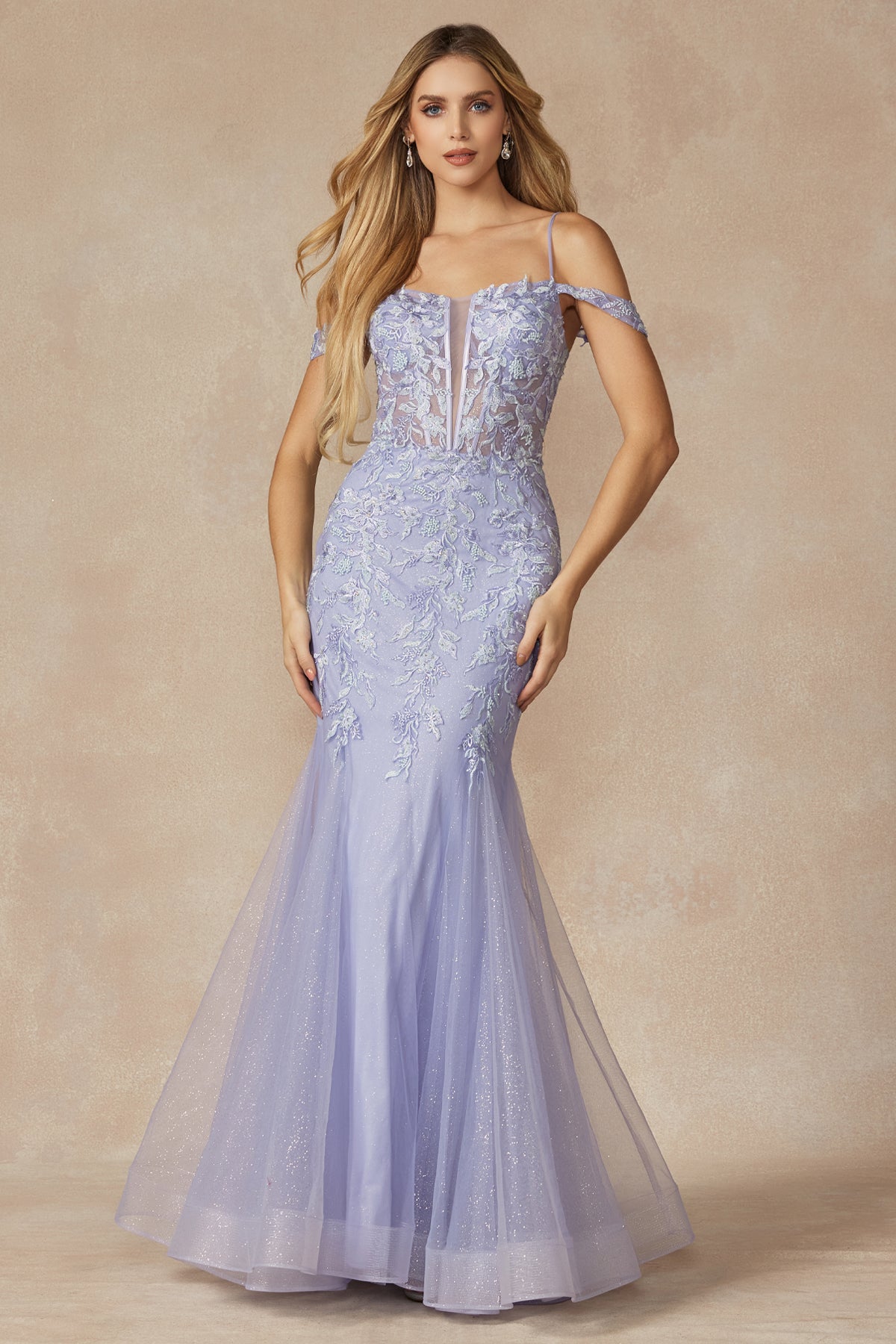 **Enchanting Leaf Lace Embroidered Gown for Unforgettable Occasions**