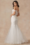 Enchanted Leaf Lace Embroidered Fitted Gown by Everlasting Elegance