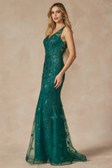 Everlasting Elegance Butterfly AppliquÃ© Prom Dress: Captivating Beauty for Special Occasions